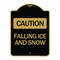 Signmission Designer Series Falling Ice and Snow, Black & Gold Aluminum Architectural Sign, 18" H, BG-1824-24286 A-DES-BG-1824-24286 - alternate 1